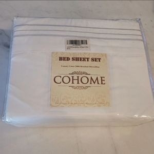 COHOME Queen Bed Sheets Set 4 Piece,
